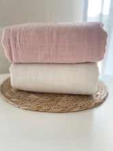 Afbeelding in Gallery-weergave laden, Hydrofiele doeken duopack ROZE EN IVORY