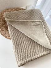 Afbeelding in Gallery-weergave laden, Deken Wieg 75x100cm Basic Knit OLIVE GREEN FLEECE