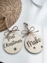 Afbeelding in Gallery-weergave laden, Houten GROTE en KLEINE kerstballen