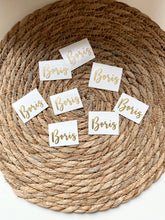 Afbeelding in Gallery-weergave laden, Kleine vinyl naamstickers van 3 cm TOT 10cm