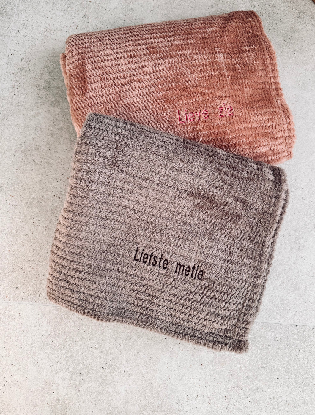 Volwassene fleecedeken met naam