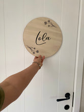 Afbeelding in Gallery-weergave laden, Houten deur/naambord
