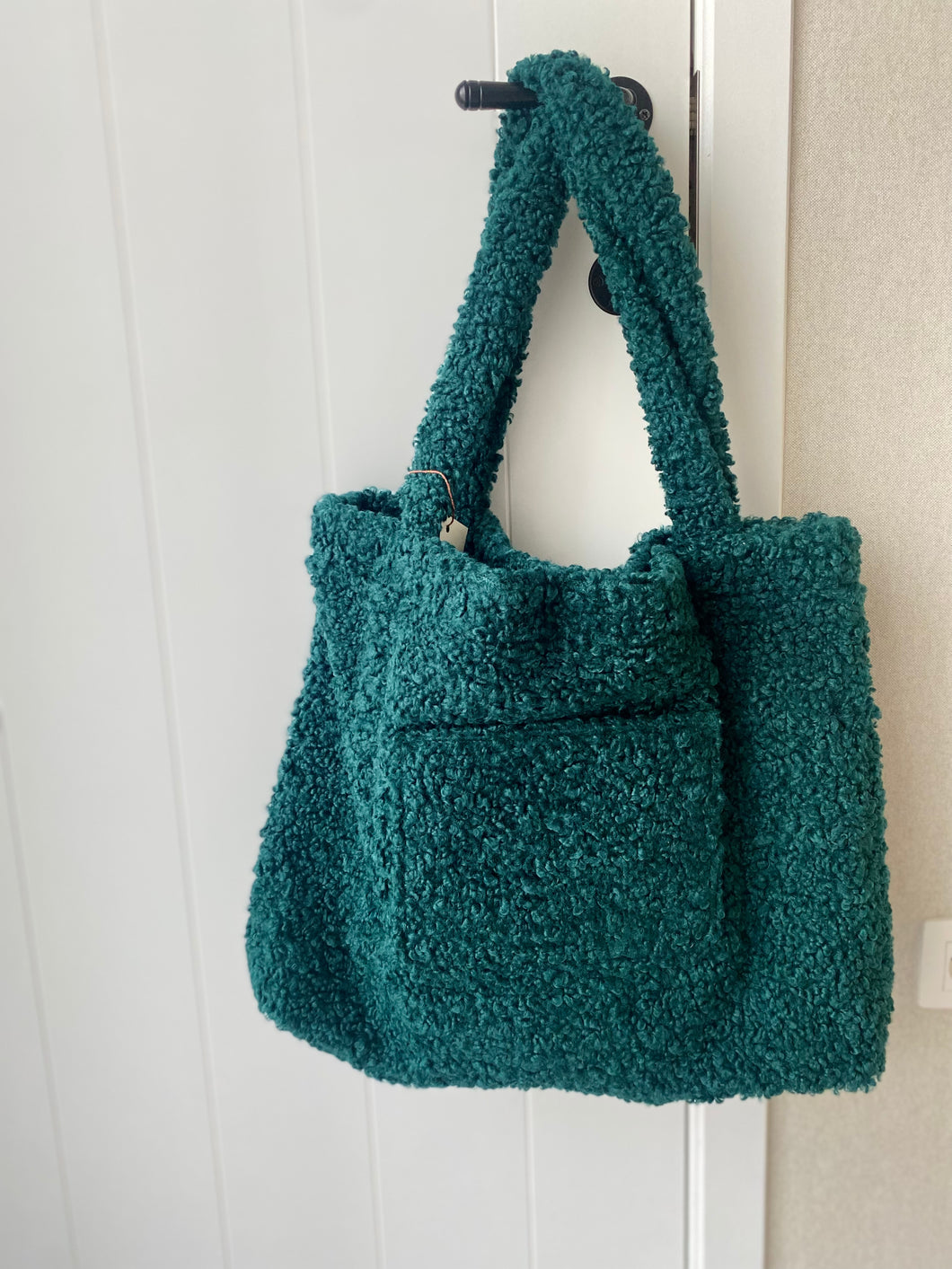 GROENE mommybag XL met borduring