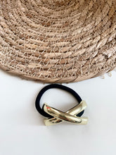 Afbeelding in Gallery-weergave laden, Haar elastiek met gouden accent

