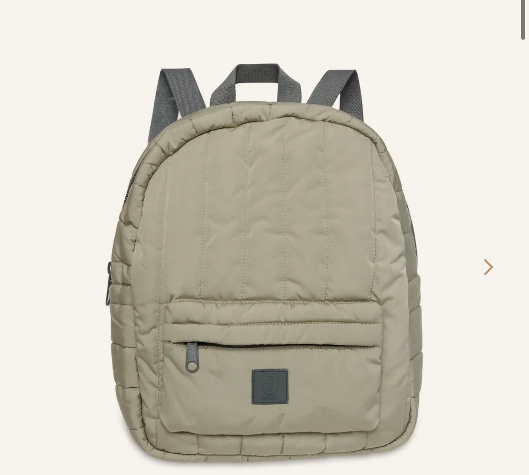 Rugzak puffed groen met naam