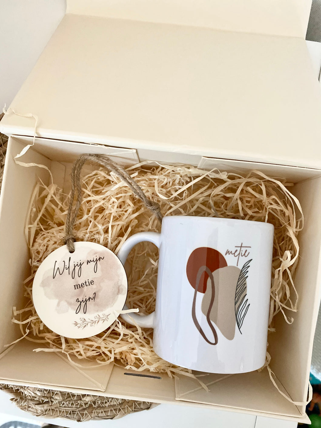 Gelukbox koffie mok en hanger