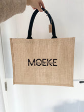 Afbeelding in Gallery-weergave laden, Jute shopper met bedrukking
