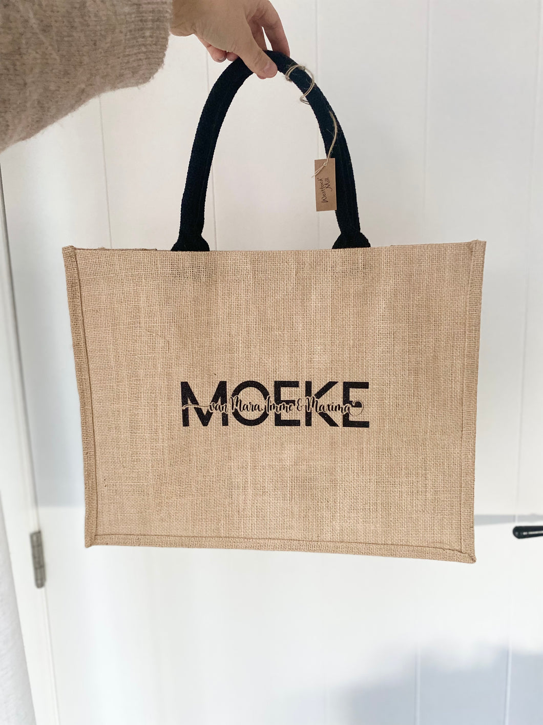 Jute shopper met bedrukking