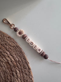 Beige Daisy sleutelhanger