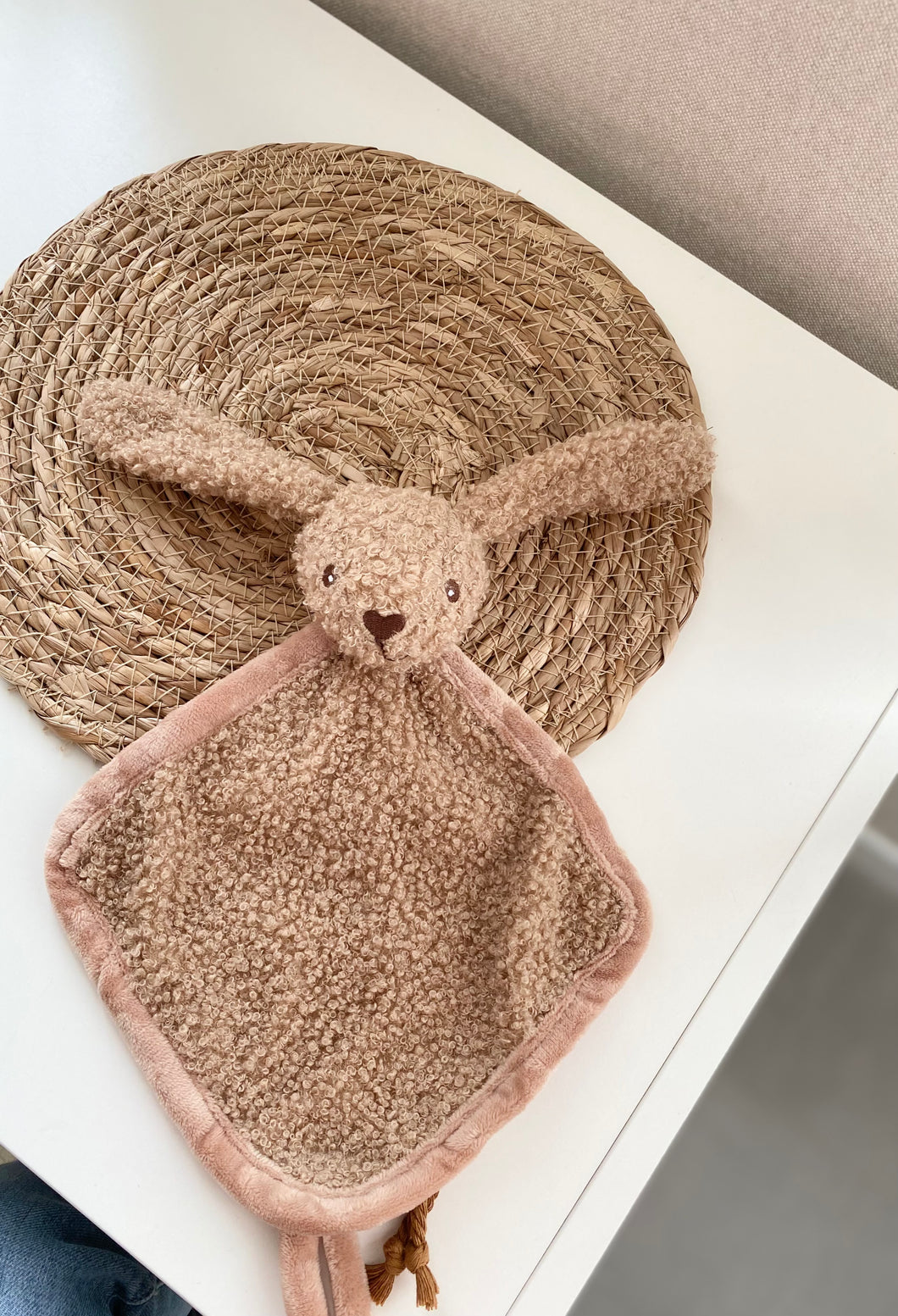 Speendoekje teddy konijn met naam
