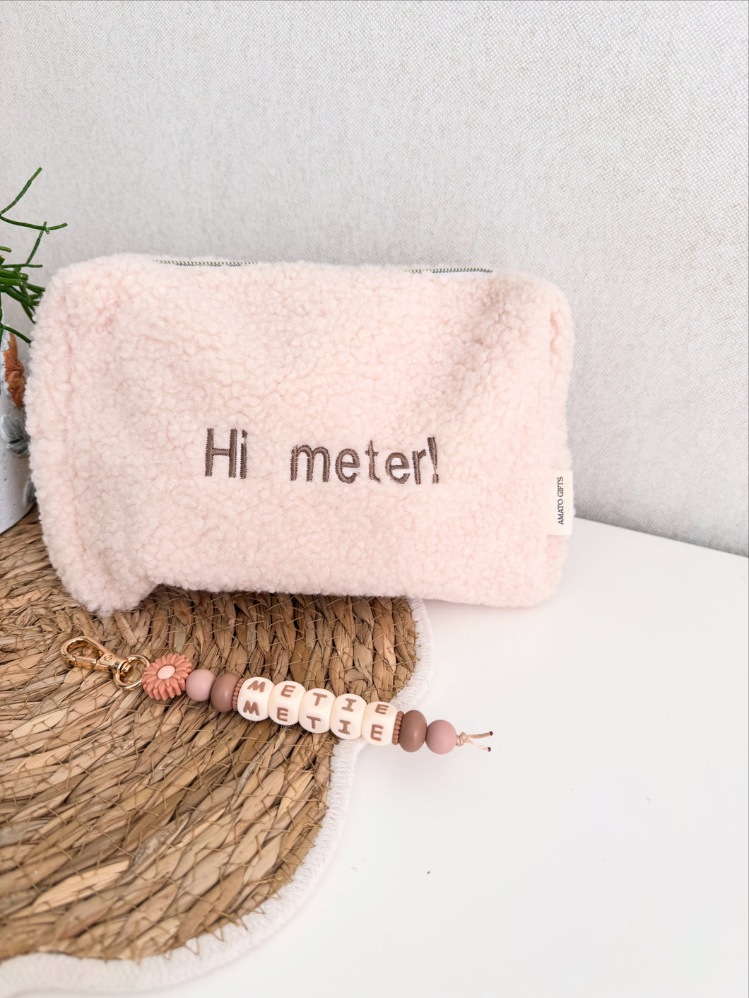 Teddy toilettas met sleutelhanger