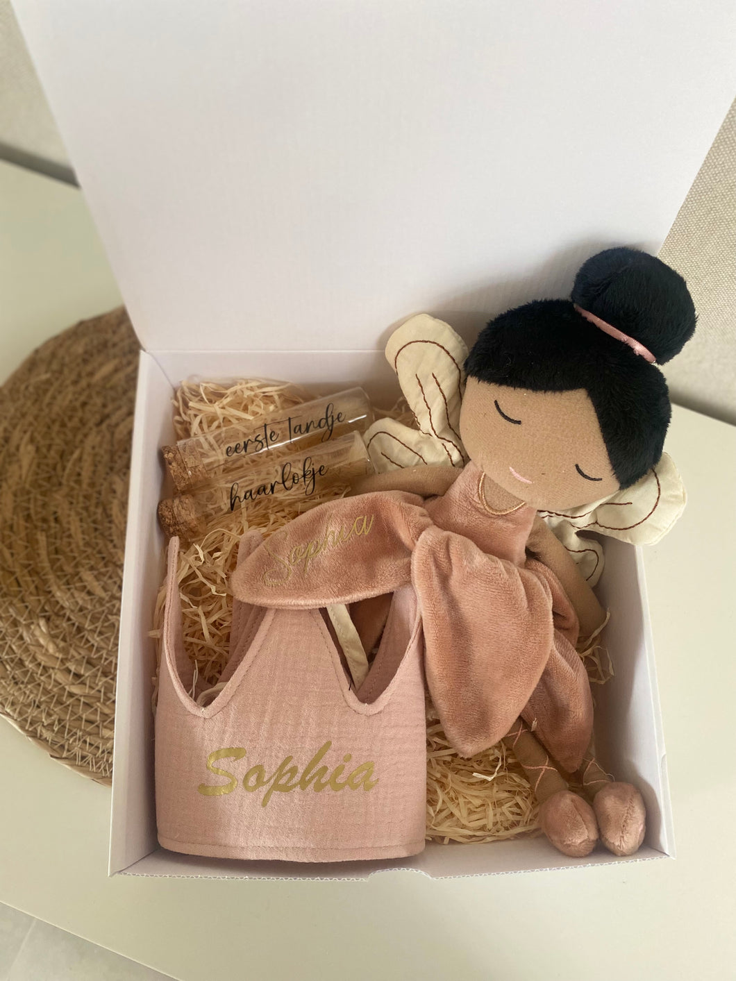 Gelukbox kroon en knuffel (meerdere combinatie mogelijk)