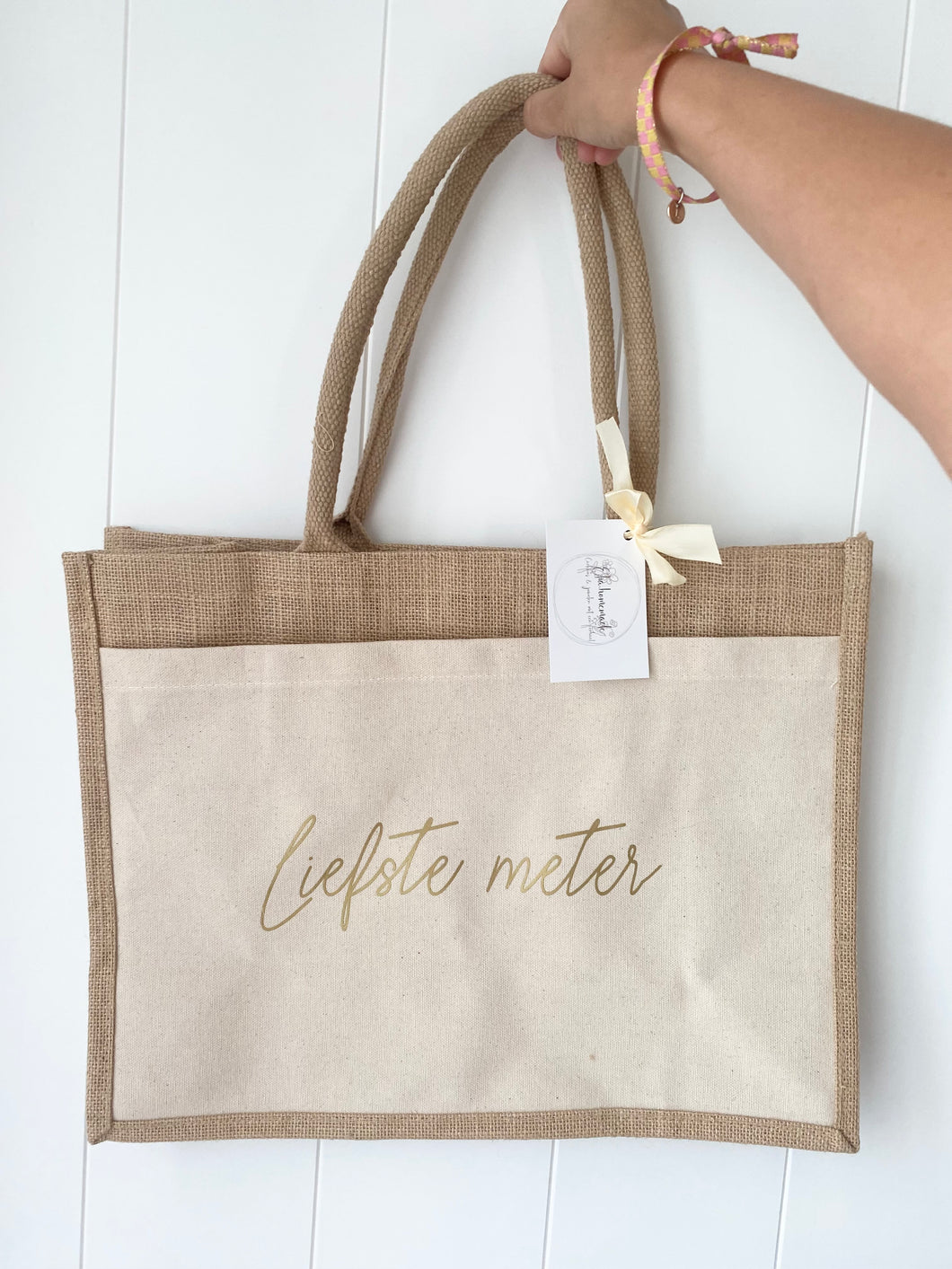 Jutte shopper met bedrukking
