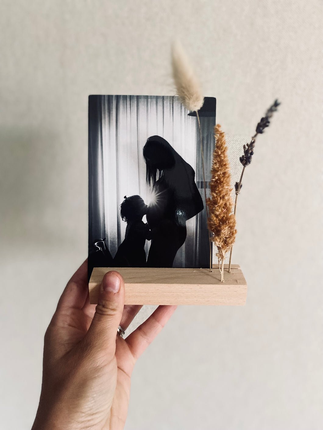 Foto houder met droogbloemen