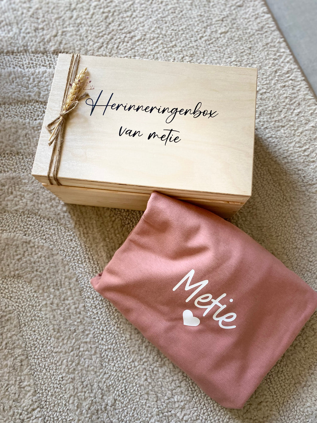 Gelukbox naamtrui met herinneringendoos