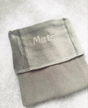 Afbeelding in Gallery-weergave laden, Deken Wieg 75x100cm Basic Knit OLIVE GREEN FLEECE
