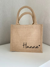 Afbeelding in Gallery-weergave laden, Mini jute tas met bedrukking
