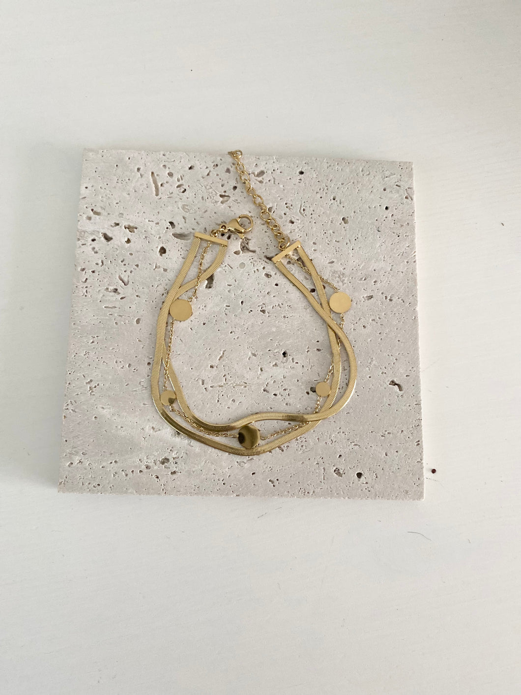 Gouden trio armband