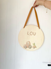 Afbeelding in Gallery-weergave laden, Houten bord met naam en tekening
