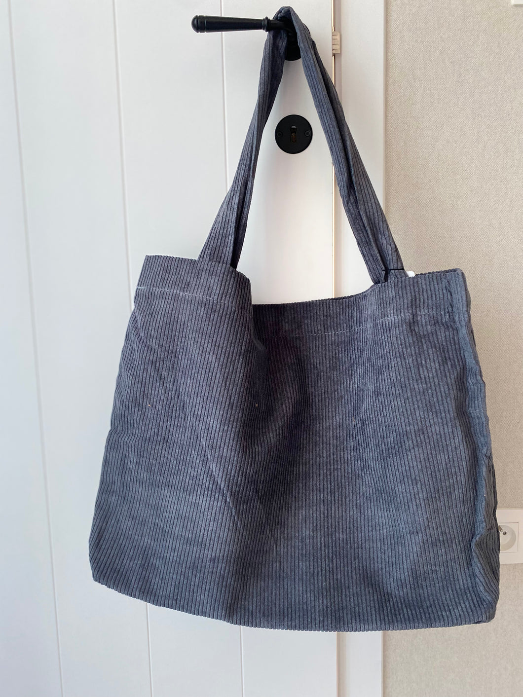 Maxi shopper ribbel tas