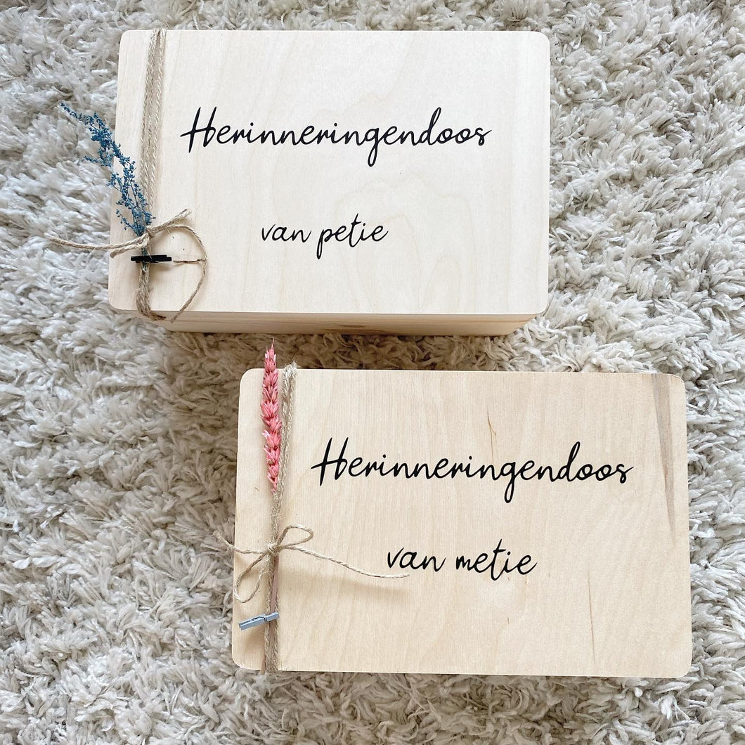 Metie en Petie herinneringendoos