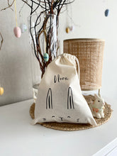 Afbeelding in Gallery-weergave laden, Paaszakje ECRU konijnen snoet met naam
