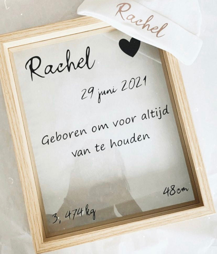 Welkom baby bord HOUT